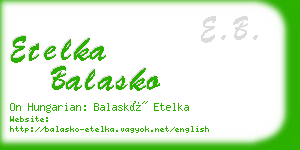 etelka balasko business card